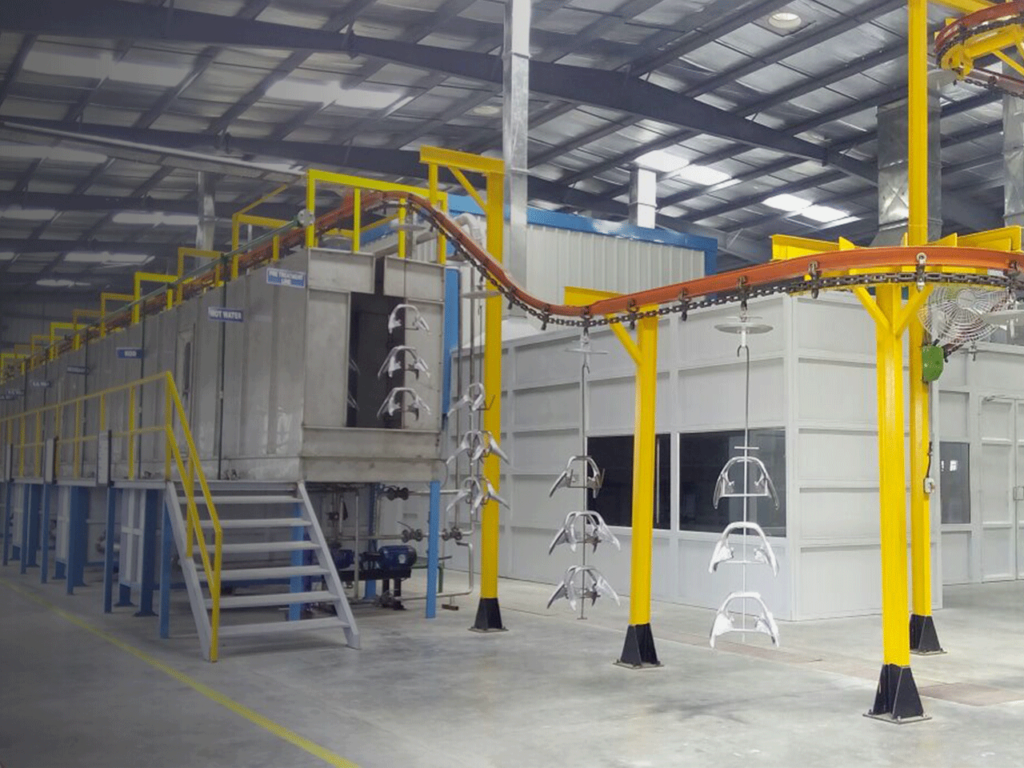 Spray pre-treatment plant